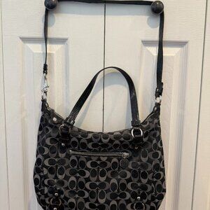 Coach Tri-Color Signature Alexandra Shoulder Satchel